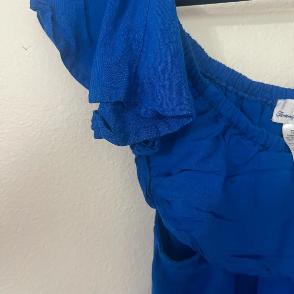 Royal Blue Ruffled Dress - Picture 4 of 5